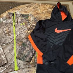 Nike Hoodie & Under Armor Zip Front Jacket Both Size Boys Medium  
