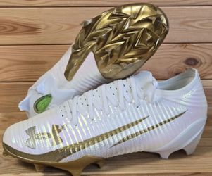 Brand New Under Armour UA Blur Pro White Gold Football Cleats Men Size 9, 9.5, 10.5