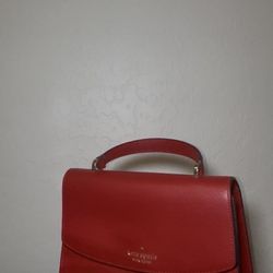 KATE SPADE New York Laurel Way Reese Red Saffiano Leather Shoulder Satchel Purse