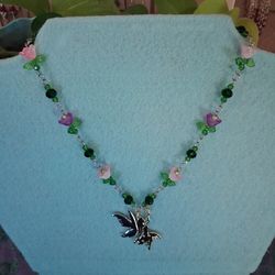 FAIRY NECKLACE silver and gold handmade