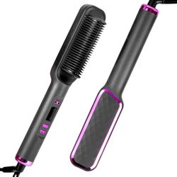 Hair Straightener Brush Hair Straightener Comb Hot Brush Hair Straightener with Anti-Scald Feature, brand new