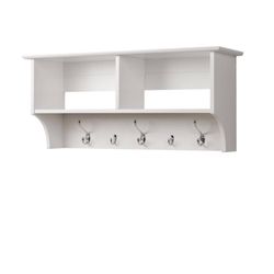 Coat rack with 2 shelves 