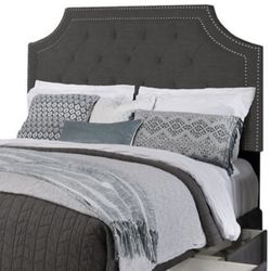 Audrey Fabric Upholstered King Headboard in an Gray Color