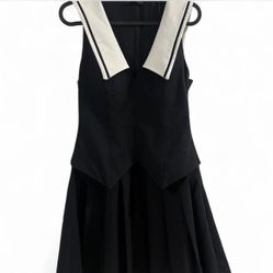 Zara Sailor Dress Navy Size XS New With Tags 