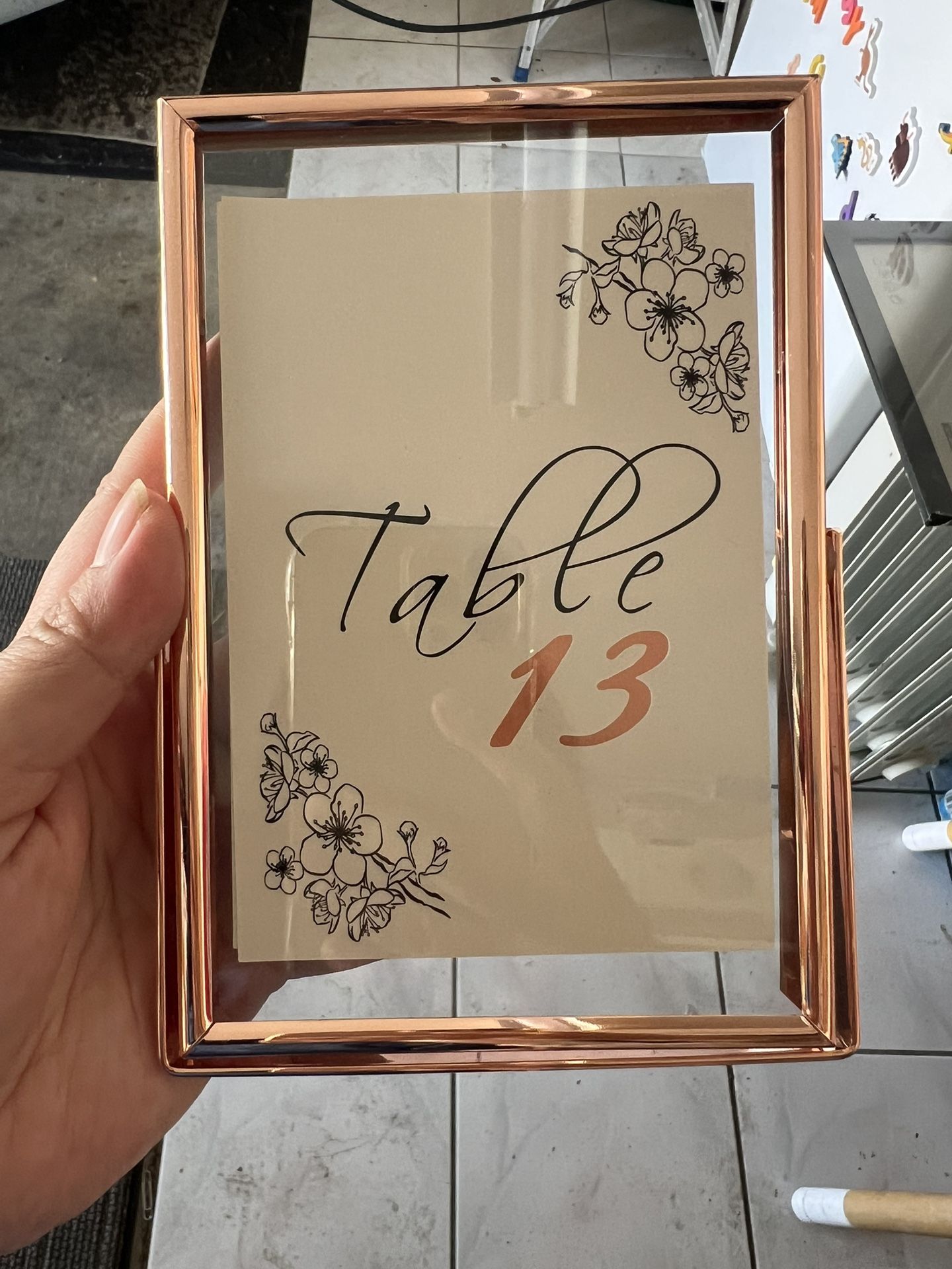 Wedding - Table# - Rose Gold - Picture Frames