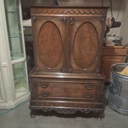 Dresser..Antique Dresser Hand Carved..6 Drawers..62 by 41 by 19..Very Unique Piece
