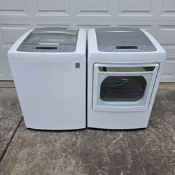 LG High Efficiency Washer and Dryer Set (Electric)