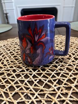 Starbucks ceramic purple and coral 14 ounce mug