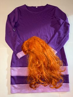 Women’s Daphne (scooby doo) costume Size XXL Includes dress and Wig