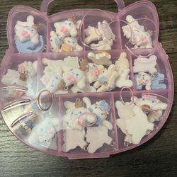 Brand New Hello Kitty  Pink Case Filled With Cinnamonroll Random Cute. Charms
