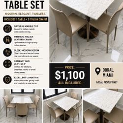 ADDISON HOUSE ITALIAN DINING TABLE SET Modern. Elegant. Timeless