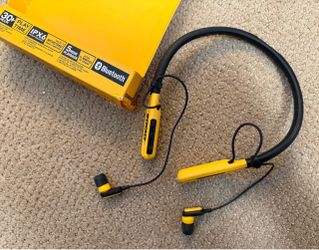 DEWALT Heavy Duty Waterproof Bluetooth Neckband Headphones – UNUSED - New Open Box
