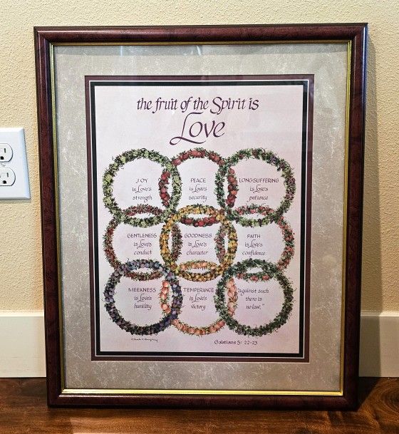 Vintage Charles Humphrey Art Galatians 5:22-23