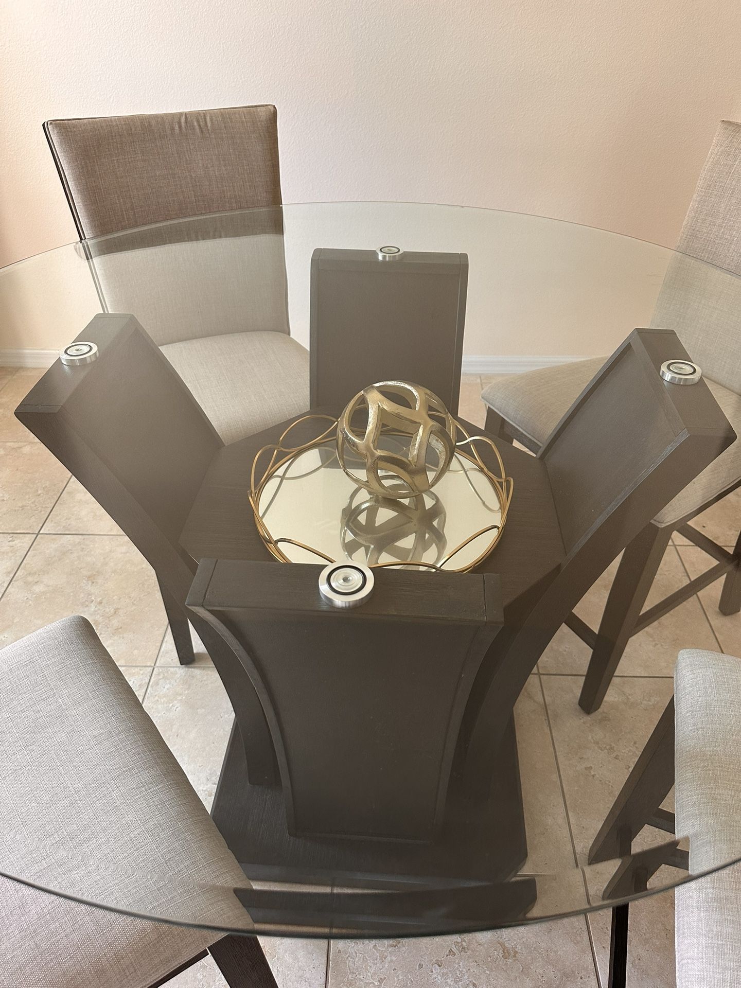✨ Modern Glass Dining Table Set – 5 Piece – $300 ✨