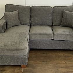 Gray Reversible Sectional Couch -We Deliver-