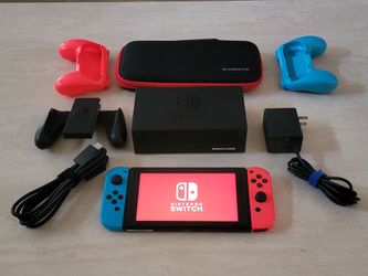 Nintendo Switch 1 Version 2 With Accessories & Case $169
