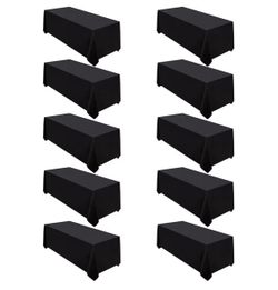 Rectangle tablecloths - 10-pk Black