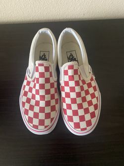 Vans Red Checkered Slip-On Canvas Shoes