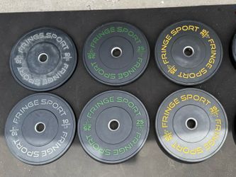 Fringe Sport Bumper Plates (Color-Coded Lettering)