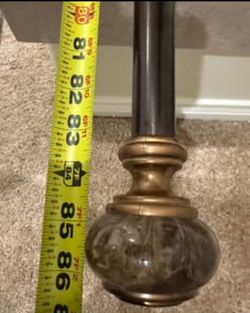Decorative Bronze Curtain Rod Marble Finials