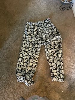 Black & White Skull Scrub Pants