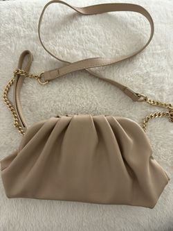 MADISON WEST SHOULDER BAG IN BLUSH •Ruched Shoulder Bag • Clutch Purse •Crossbody Bag Measures approximately 9” x 5.5”
