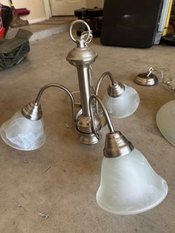 Chandelier and lamp shades