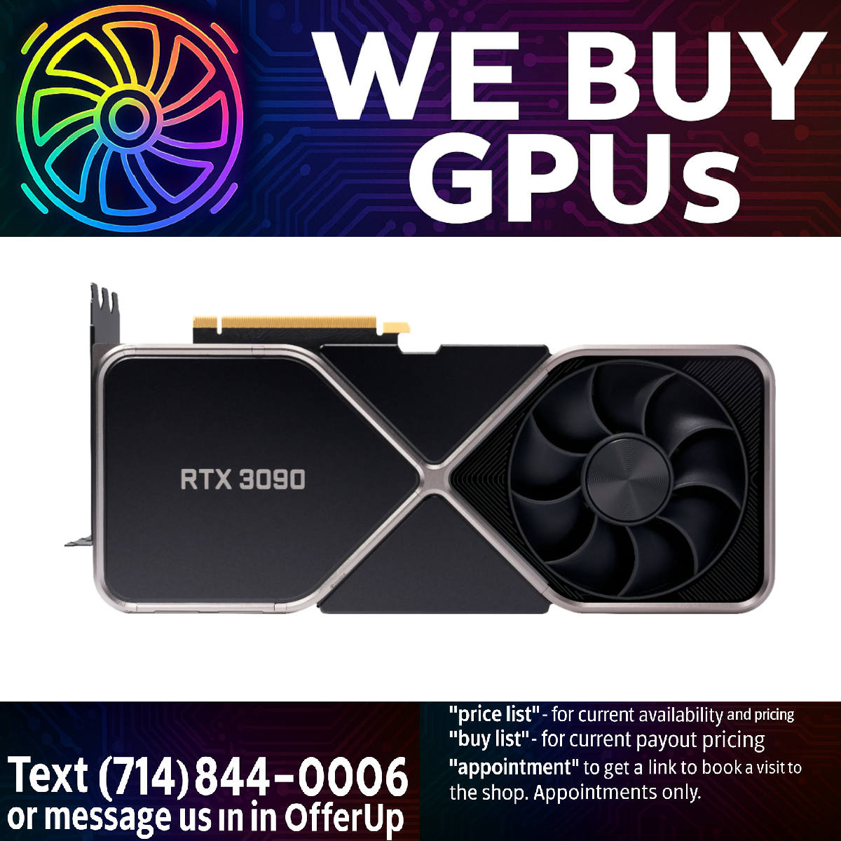 NVIDIA GeForce RTX 3090 Founders Edition - Professionally Refurbished - 3 Month Warranty - Local Business - Fixed Price