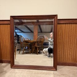 Solid Cherry Wood Framed Mirror