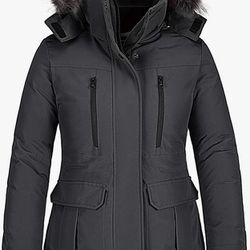 Women's Warm Winter Coat (dark Gray, S)