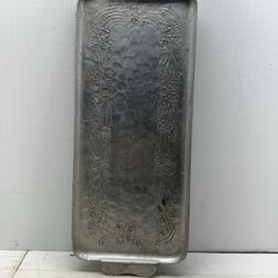 Vtg Everlast Aluminum Serving Tray Hand Forged #P