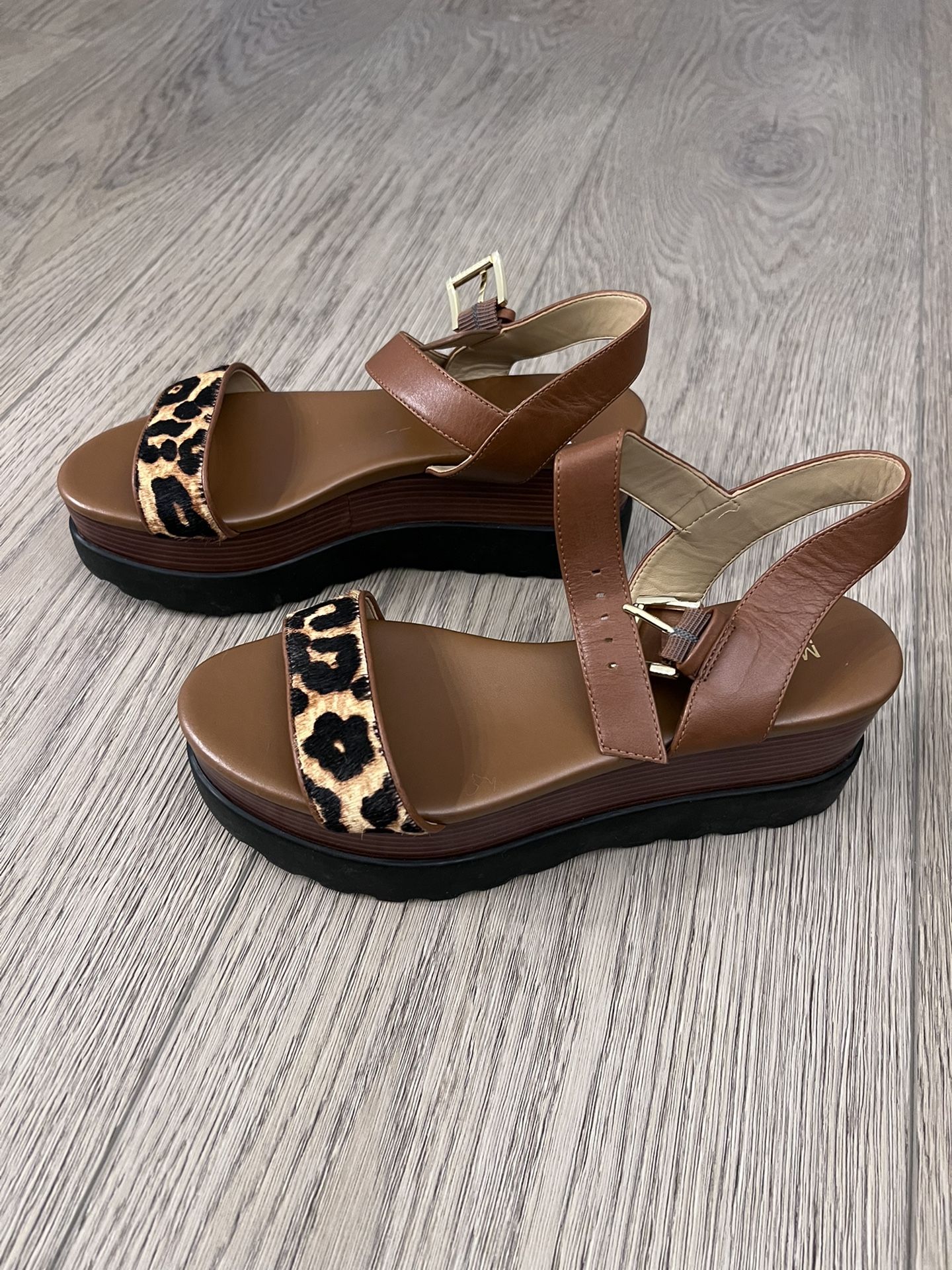 Michael kors leopard sandals on sale