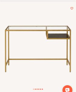 Gold Desk with Glass Top IKEA