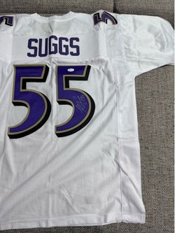 Terrell Suggs signed Autograph Custom Jersey-JSA Sticker Only-Baltimore Ravens