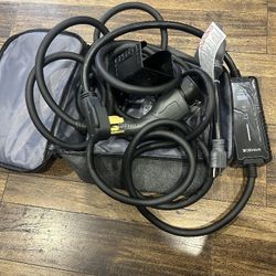 bokman Portable Level 2 EV Charger (240V, 32A) with 25ft Cable and NEMA 14-50 for SAE-J1772 Electric Vehicles Current Adjustable and Reservation Charg