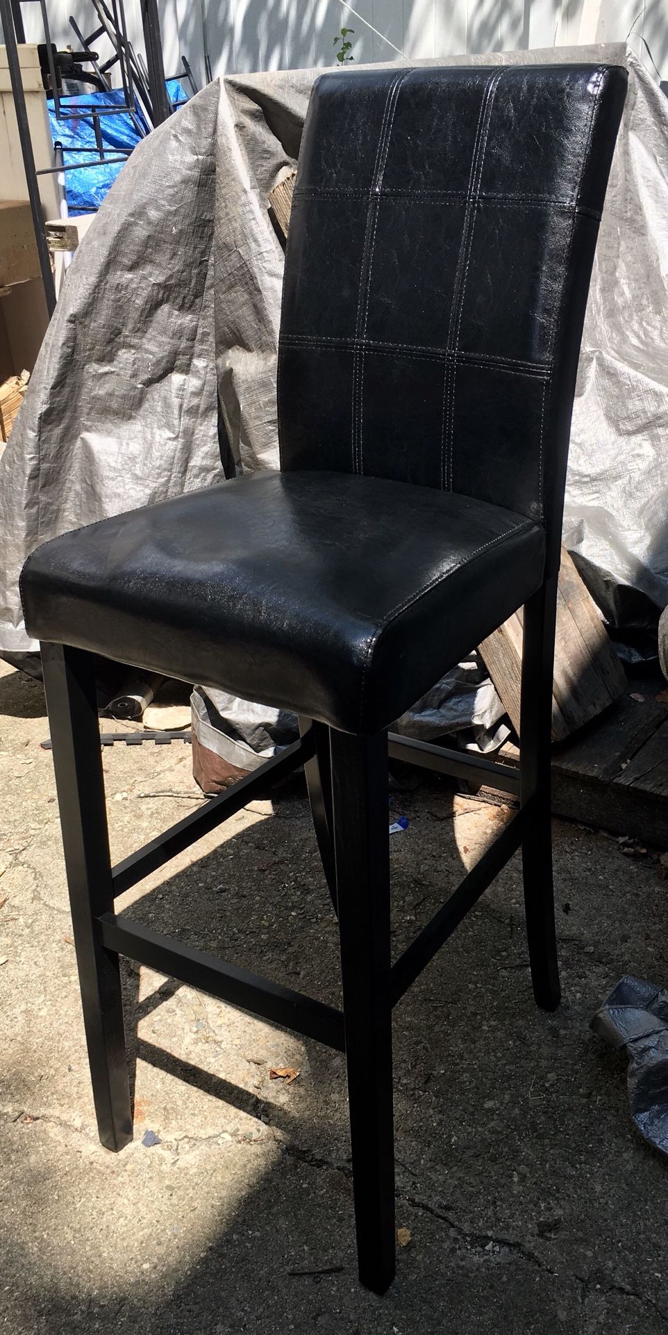 (1) Palazzo 34 Inch Extra Tall Bar Stool by Finley Home - Black