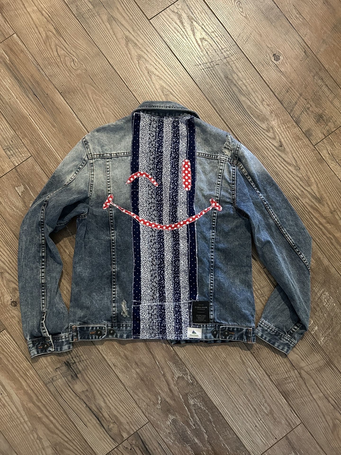 Zara Denim Jean Jacket Upcycled 