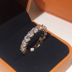 New 18k Rose Gold Wedding Ring Eternity Ring 