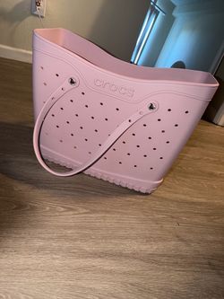 Crocs Large Rubber Tote Bag Pink