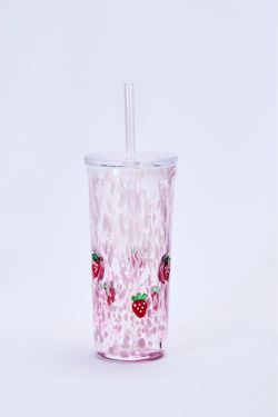 Starbucks Strawberry glass cup