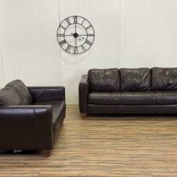 Natuzzi Leather Couch And Loveseat Delivery Available 