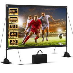 120-Inch Outdoor Projector Screen with Stand