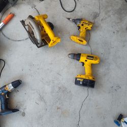 All Three DeWalt Drills 