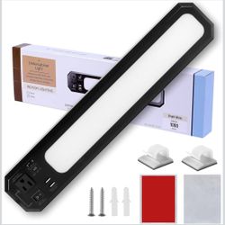 Brand New! 18inch Plug-in Under Cabinet Lighting, 1000LM Led Under Counter Light with 5ft Corded, 2USB Port, 120volt 3-Prong Power Outlet, 3000K/4000K