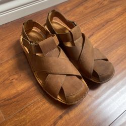 Timberland Fisherman Sandals RARE genuine Leather Men Size 9 EXCELLENT 