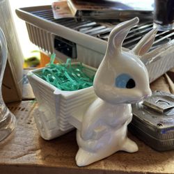 Porcelain Bunny Basket 
