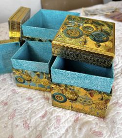 THREE (3) Ornate BOXES Beautiful GIFT Boxes Different Sizes $20.00