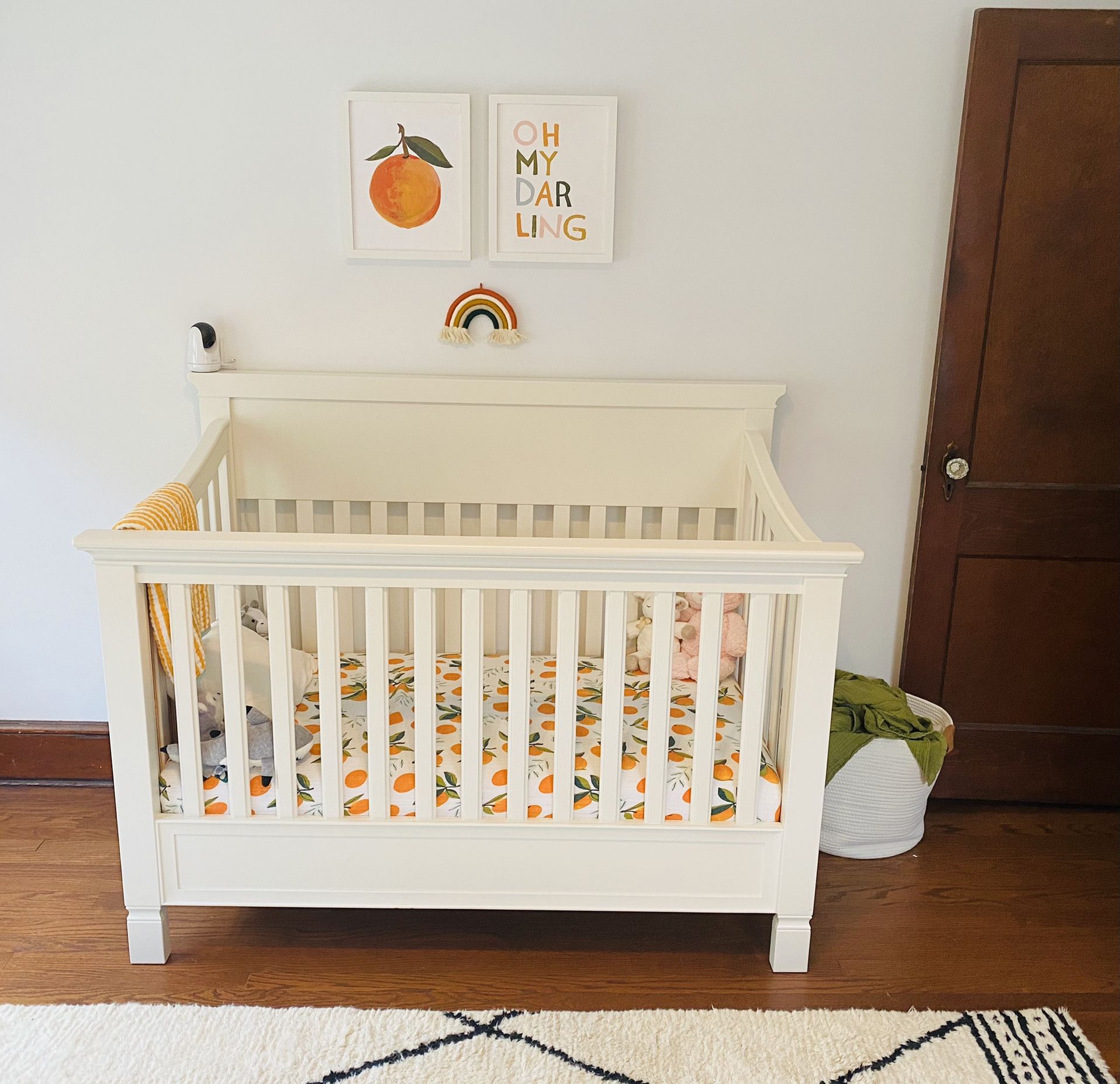 Pottery Barn Kids Larkin Crib and Guardrail and Breath Safe Mattress Nursery furniture Decor