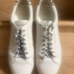 Saint Laurent “Andy” Low-top Leather Sneakers - White