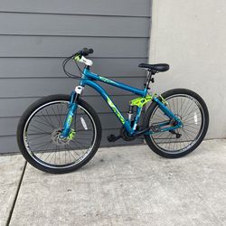 Blue Green 26in Full Suspension Mountain Bike Run like now  Everything works great